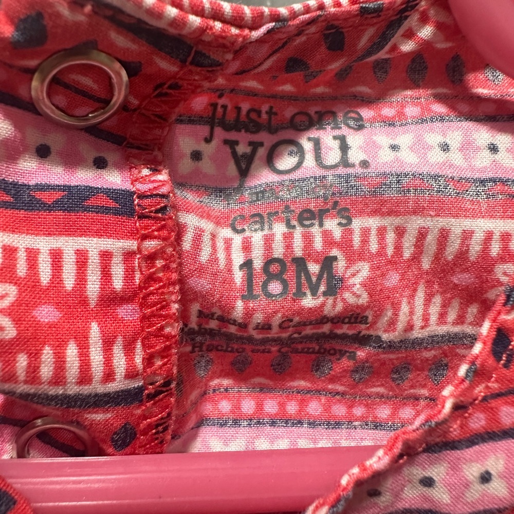 Carter’s Just One You Red Paisley Top - Picture 2 of 3